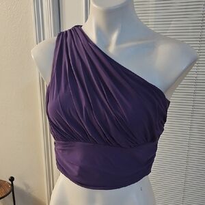 SHEIN Purple One-Shoulder Blouse-X